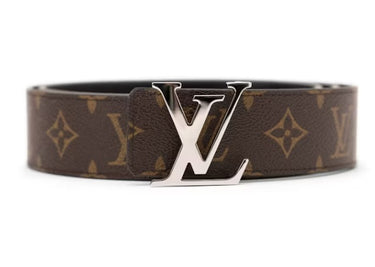 Louis Vuitton LV Initiales Silver Buckle Belt